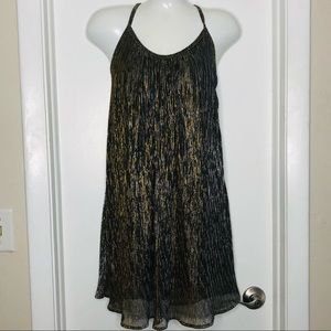 BLACK & GOLD PARTY DRESS short mini 4 6 7 8 9